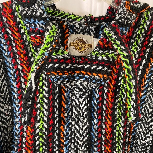 Earth Ragz Multicolor Hooded Pullover Sweater NWOT Women's Size Large - Picture 3 of 16
